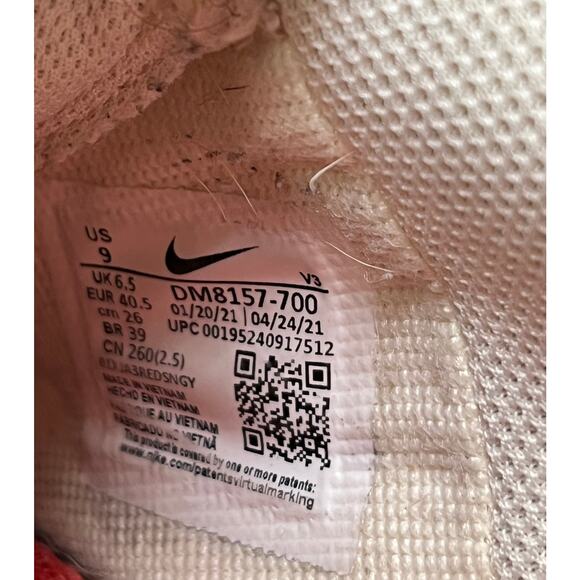 Women's Nike Air Force 1 AF1 Peach Shadow Sneakers Reg Size 9 - Picture 8 of 9